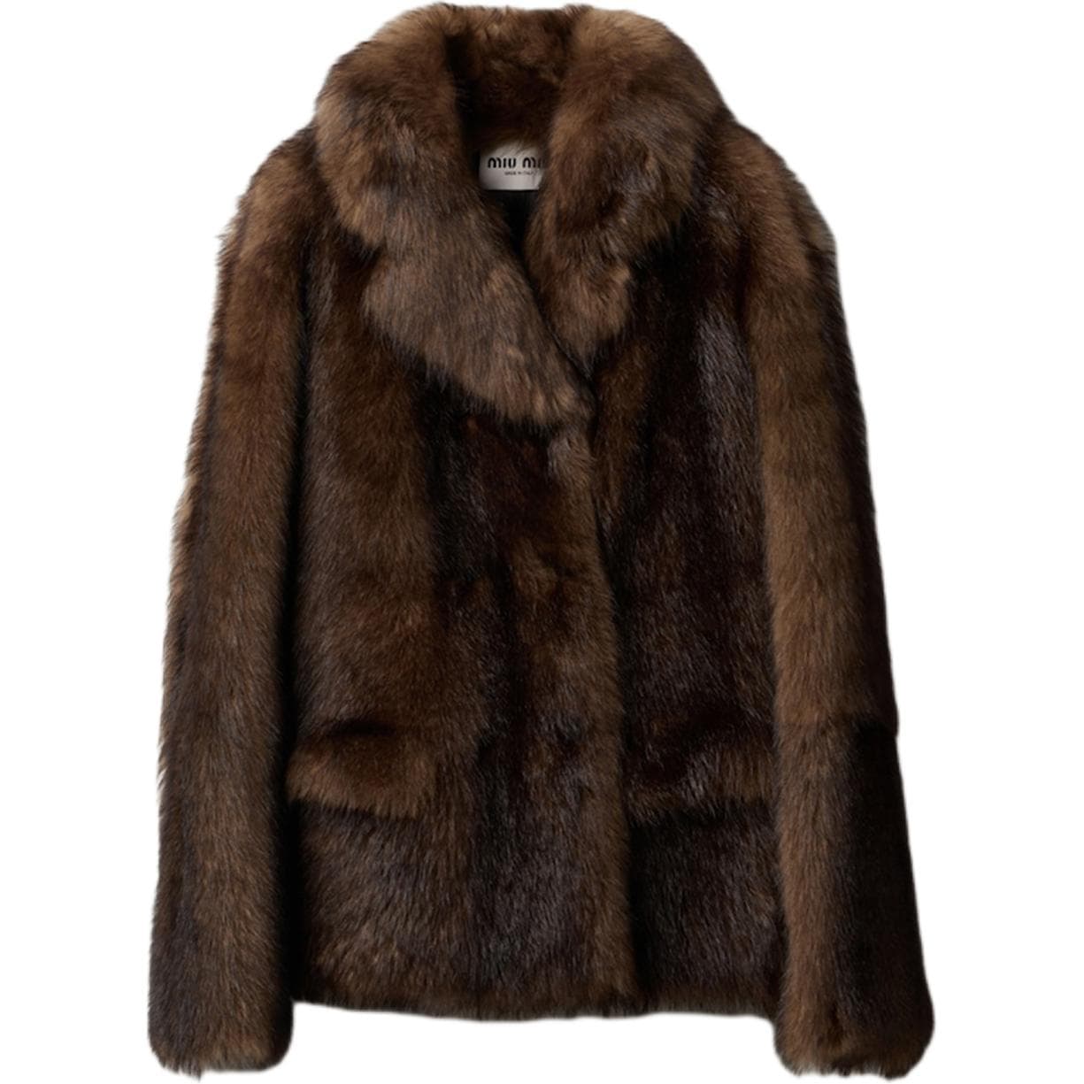 MIU MIU Furs Dark Brown Lapel Moderate