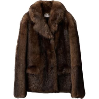 MIU MIU Furs Dark Brown Lapel Moderate