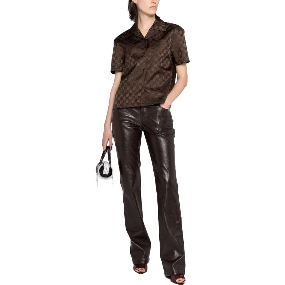 Misbhv fauxleather flared trousers