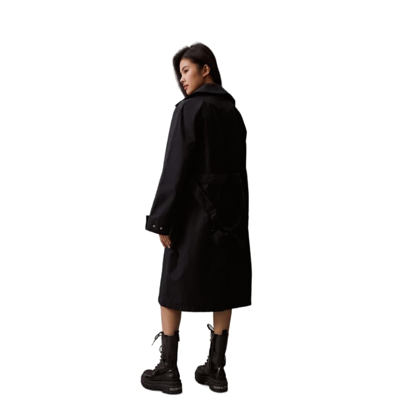 CALVIN KLEIN Trench Coat Space Black