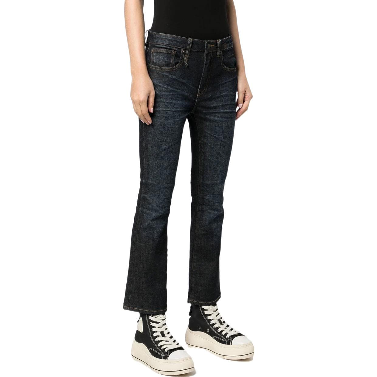 R13 mid-rise cropped jeans