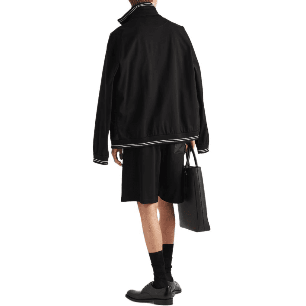 PRADA Triangle Logo Zipped Coat