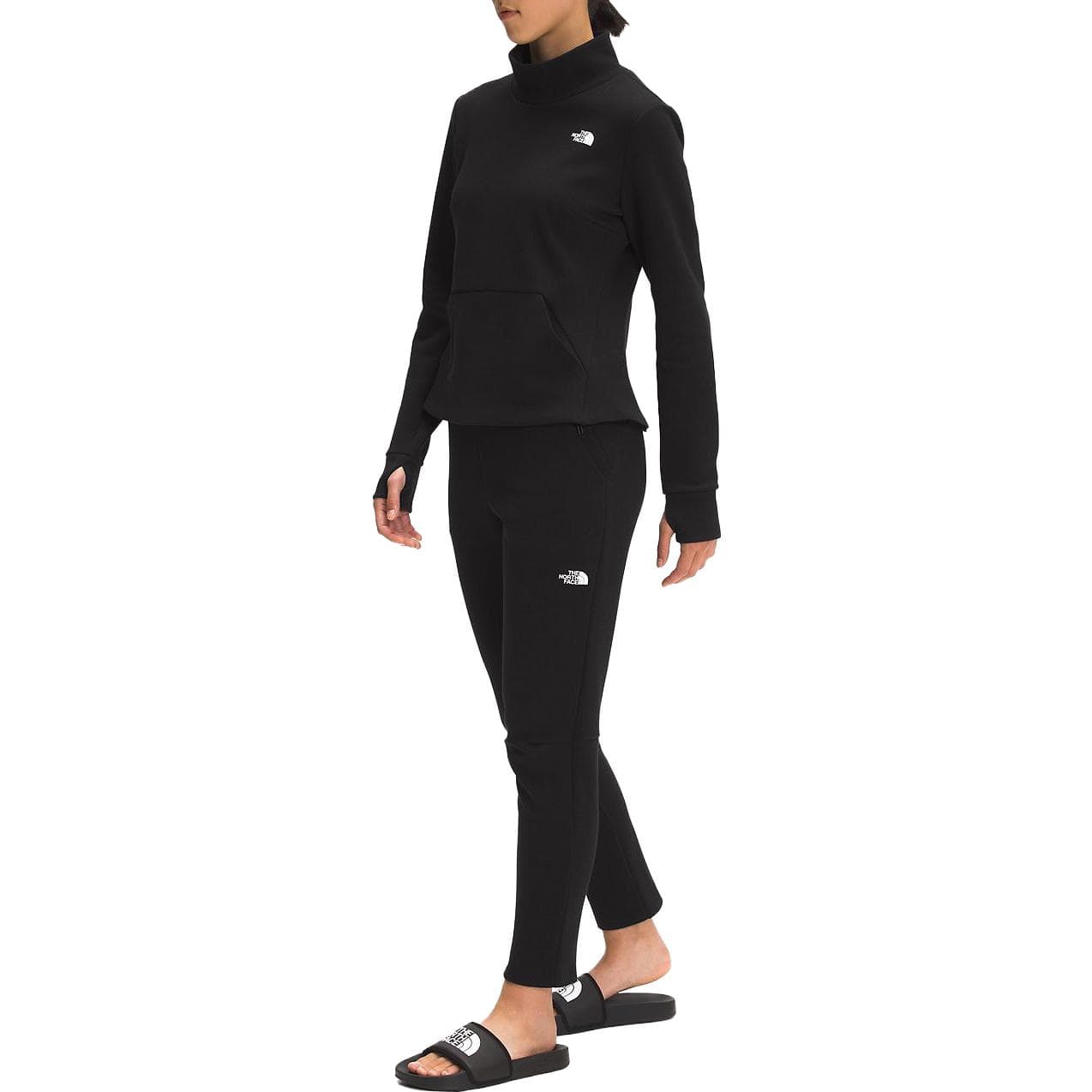 THE NORTH FACE Sweatshirts Black Stand Collar Moderate Nippedin Waist