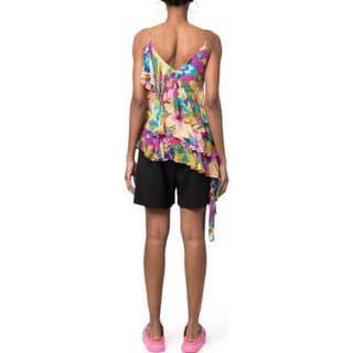 MSGM Floralprint Draped Tank
