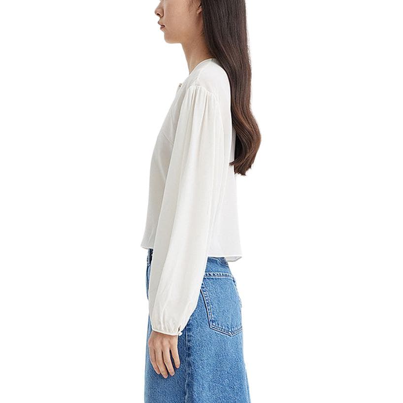 FRAME Shirts White Crew Neck Moderate Straight Fit
