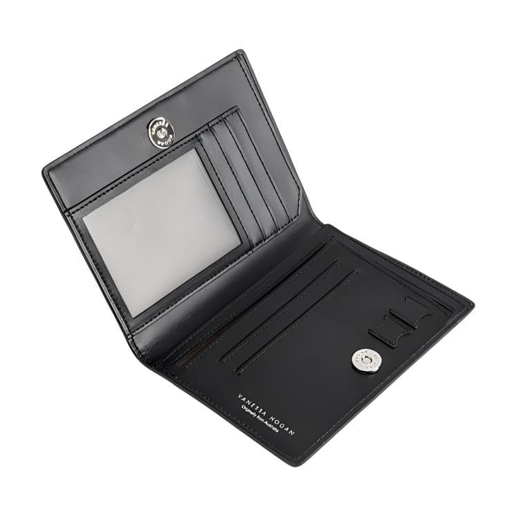 VANESSA HOGAN Vh Classic Series PVC Storage Card Holder Portable Passport Holder Small Black