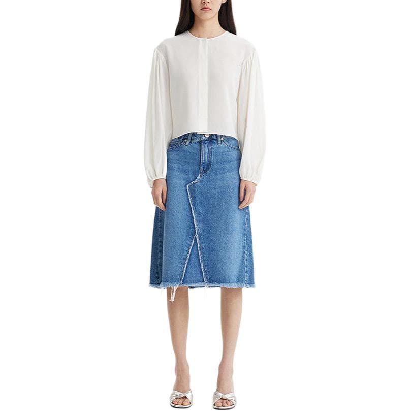 FRAME Shirts White Crew Neck Moderate Straight Fit