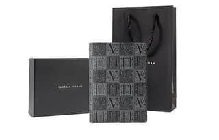 VANESSA HOGAN Vh Classic Series PVC Storage Card Holder Portable Passport Holder Small Black