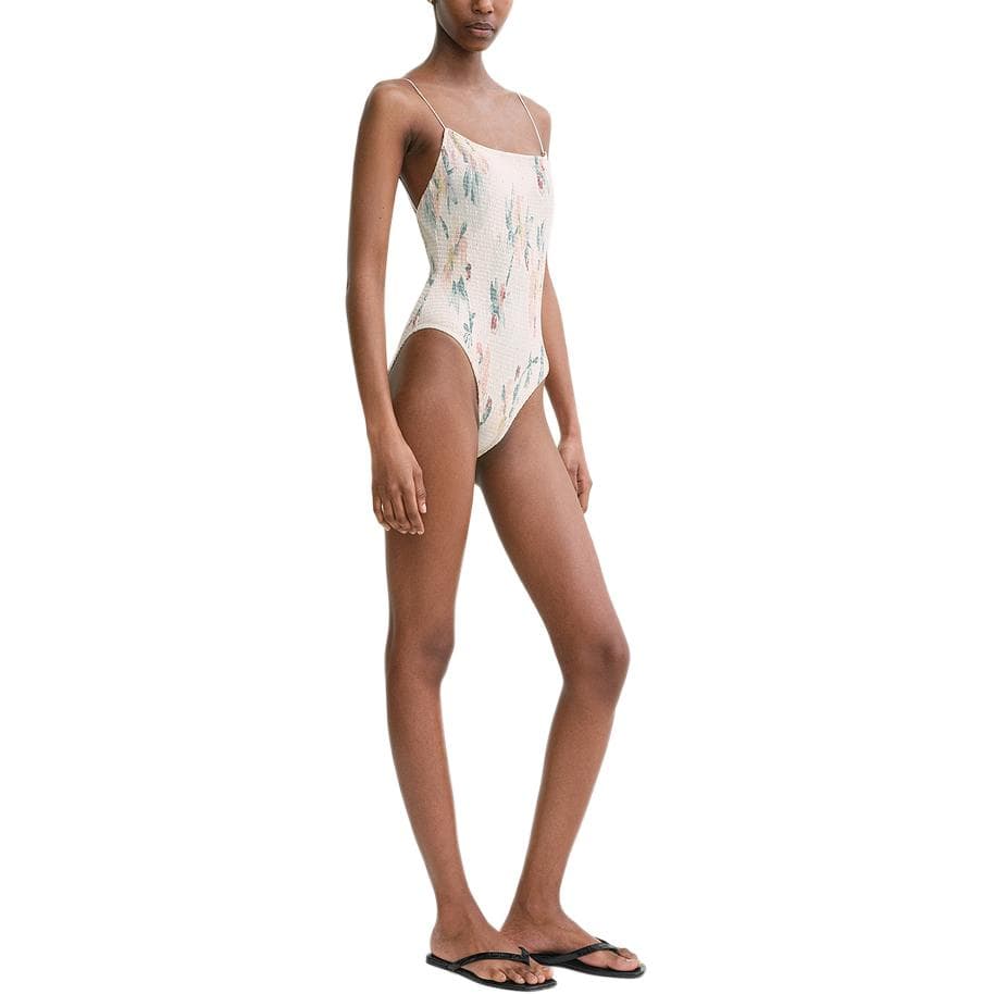 TOTEME Floral print Smocked Swimsuit