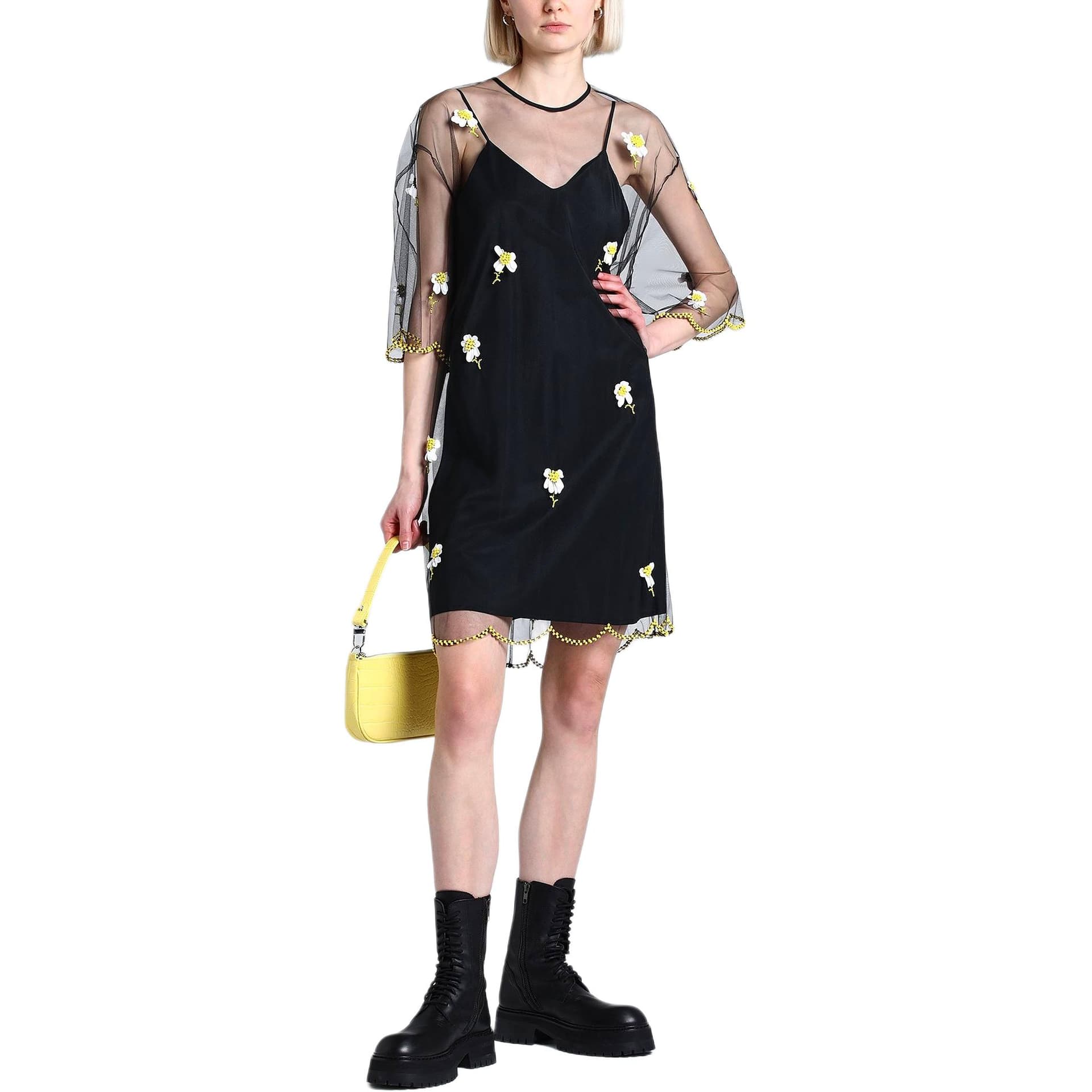 MSGM Long Sleeved Dress Black