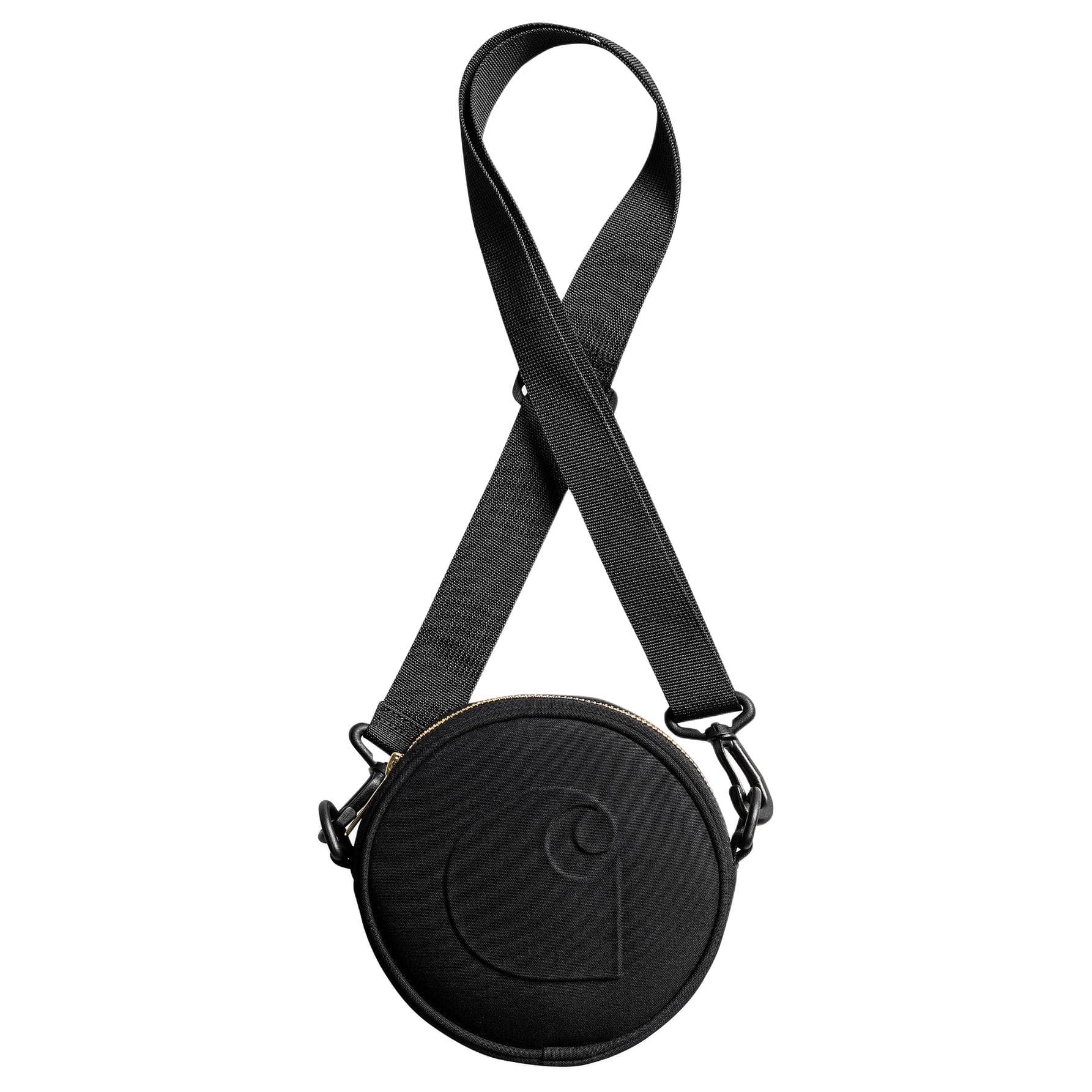 Carhartt WIP Nylon Small Round Bag, Crossbody Bag, Shoulder Bag Regular Black Black