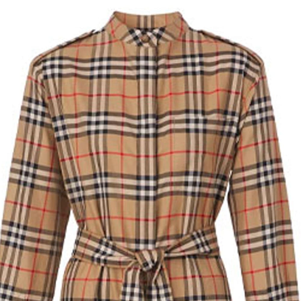 Burberry SS22 Long Sleeved Dress Light Umber