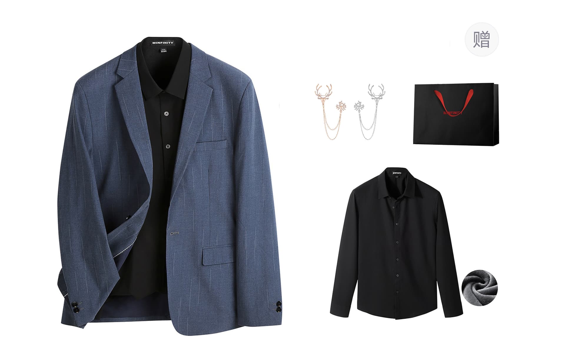 Minfinity Business Suits Suit Collar Moderate Business Suit