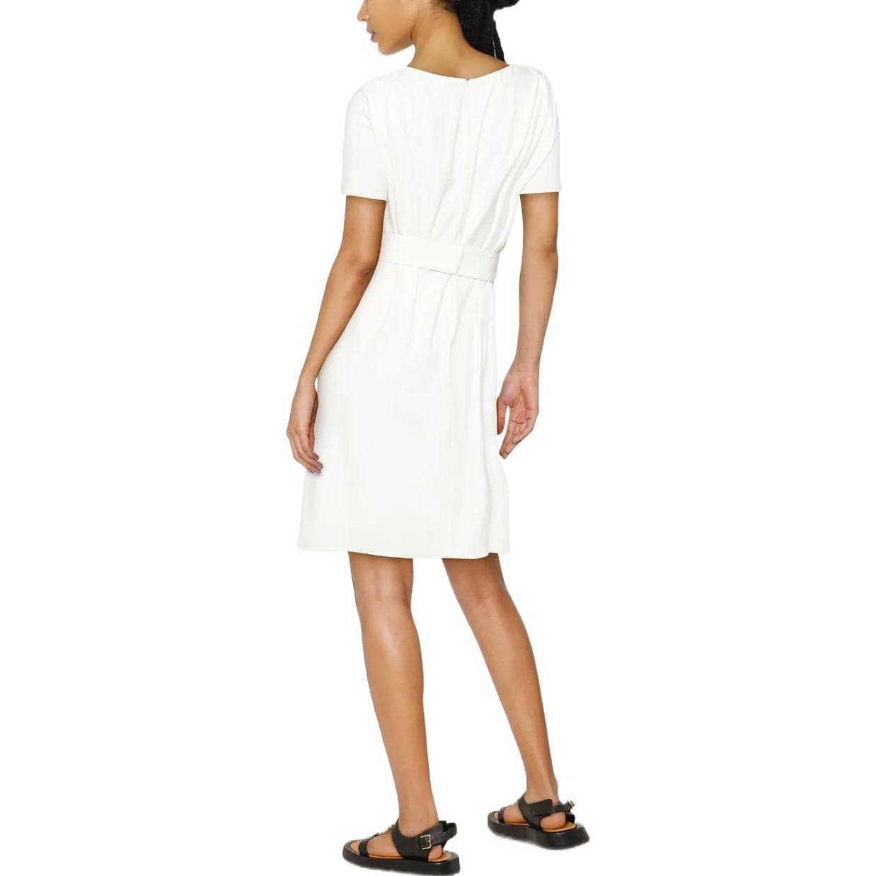 EMPORIO ARMANI SS22 Short Sleeved Dress White