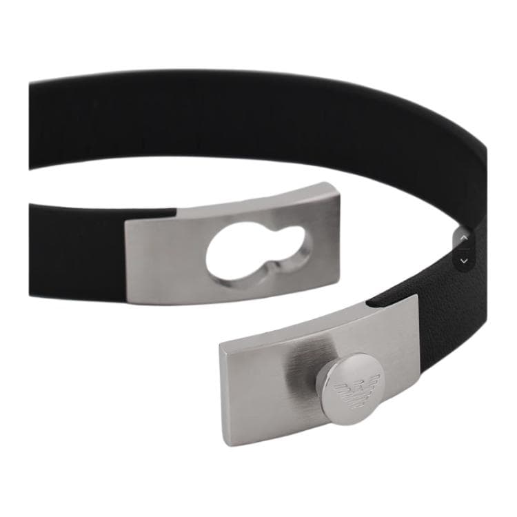 EMPORIO ARMANI Stainless Steel Black Strap Bracelet