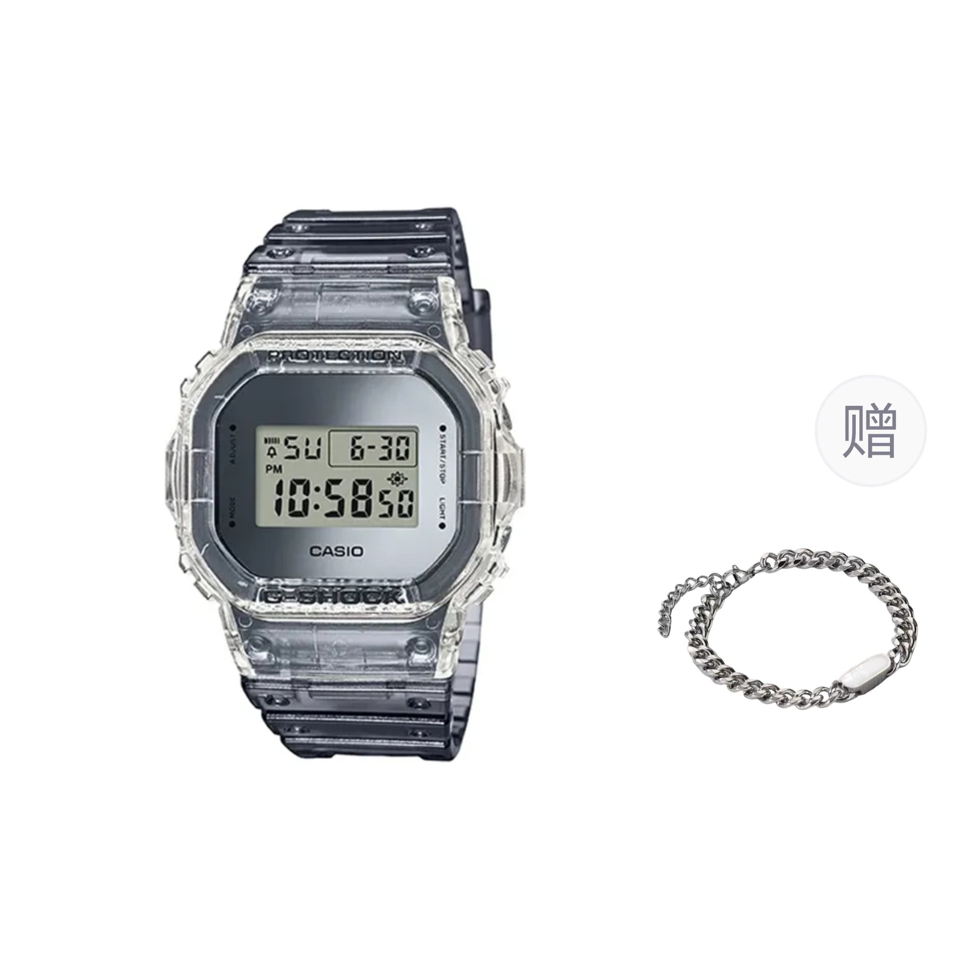 G SHOCK Quartz Movement Watch Silver Dial