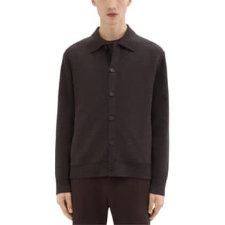 THEORY Sweaters Walnut Lapel Moderate Cardigan