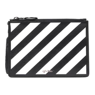 OFF WHITE Pochette Clutch Regular Black & White