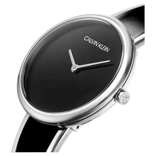 CALVIN KLEIN CK Quartz Wrist Quartz Movement Steel Strap 30mm Black Dial Watch