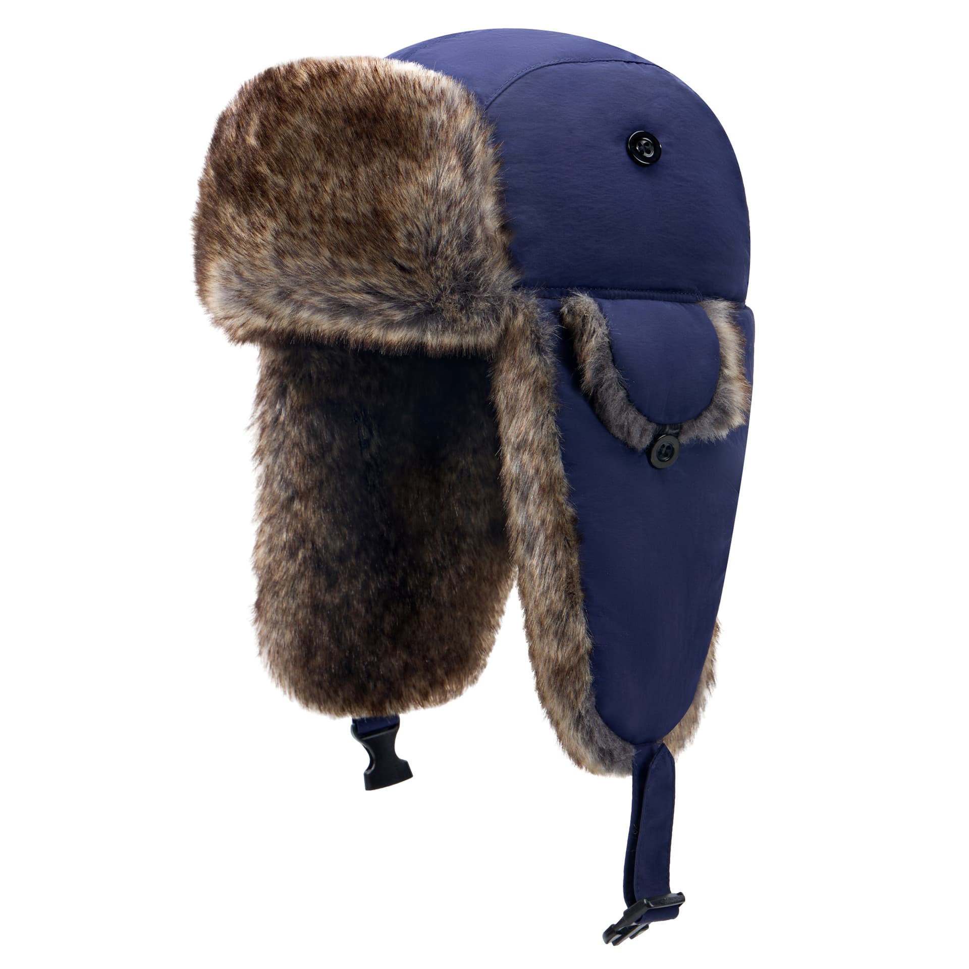 CAMEL Polyester Trapper Hats Navy Blue