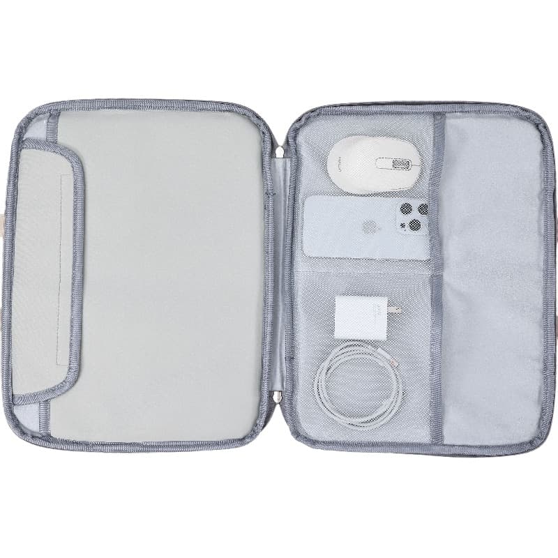 Warrior PU Laptop Bag Large Beige/Gray