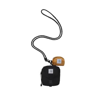 Carhartt WIP Recycled Polyester Canvas Coin Purse Regular Black & Brown