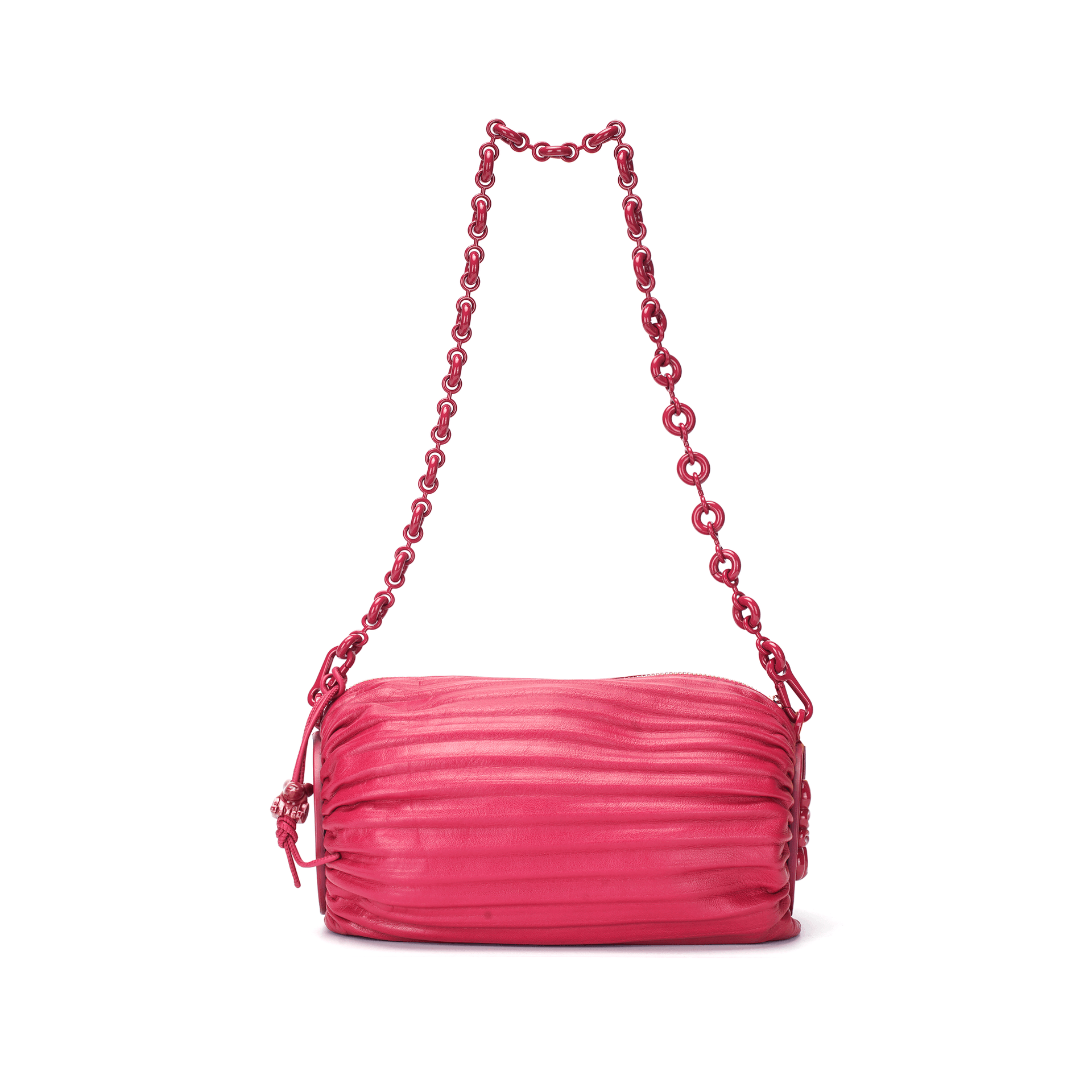 LOEWE Bracelet Pouch In Pleated Nappa Ruby Red Glaze