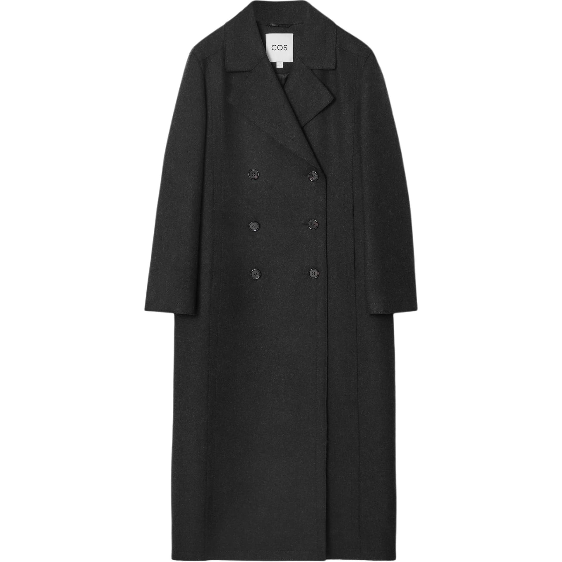 COS Coat Charcoal Black