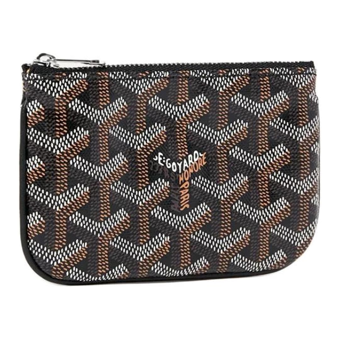 GOYARD Canvas With Calfskin Key Pouch Black Basic Set (Bag)