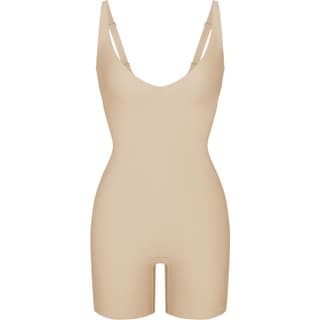 SKIMS FW24 BODY CORE SCULPT PLUNGE MID THIGH BODYSUIT Shapewear SAND/Sand