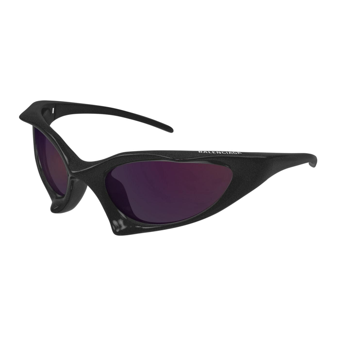 Balenciaga Plastic Irregular Shape Sunglasses Black