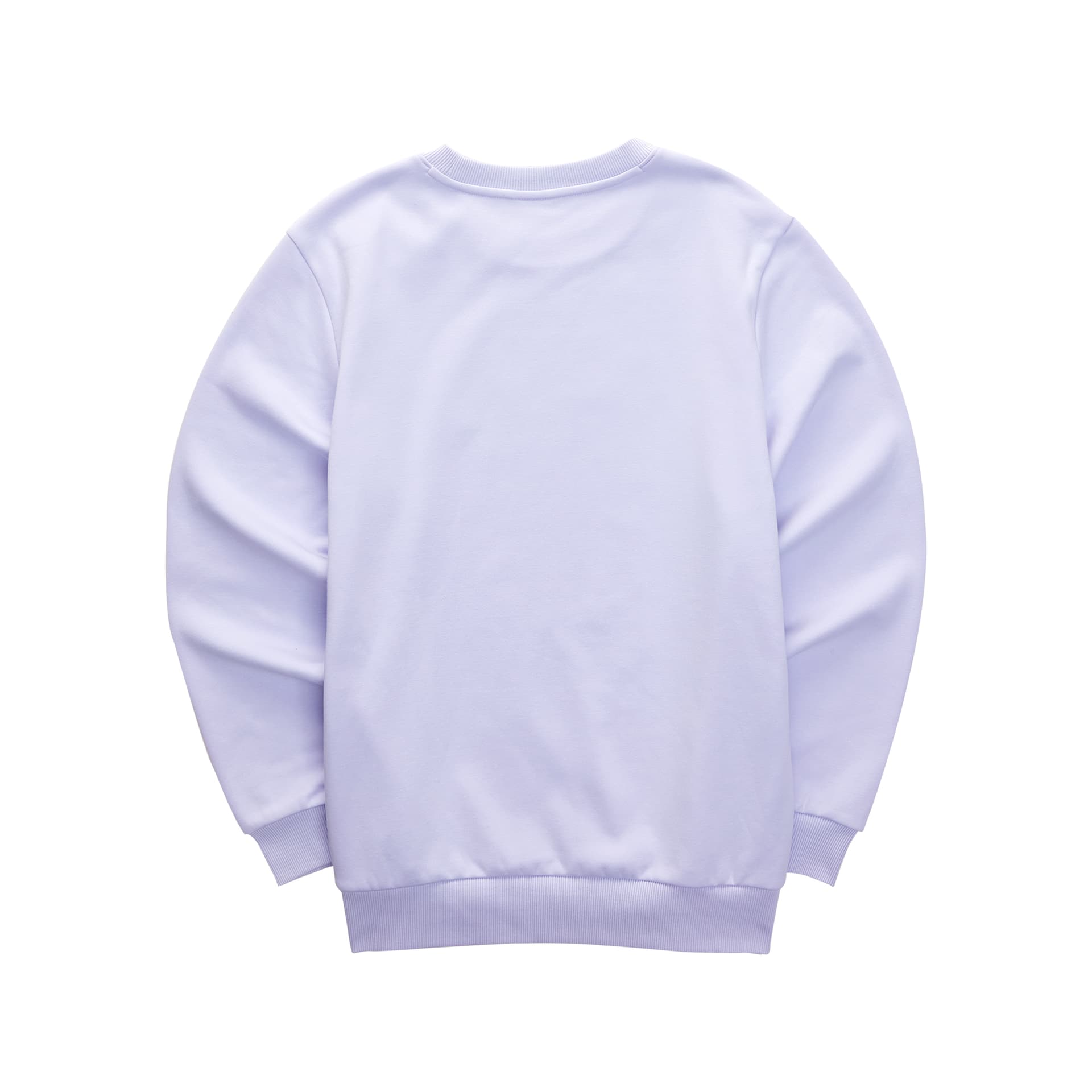 Skechers Colorful Trendy Versatile Solid Color Fleece Lined Crew Neck Long Sleeved Sweatshirt Photinia Purple