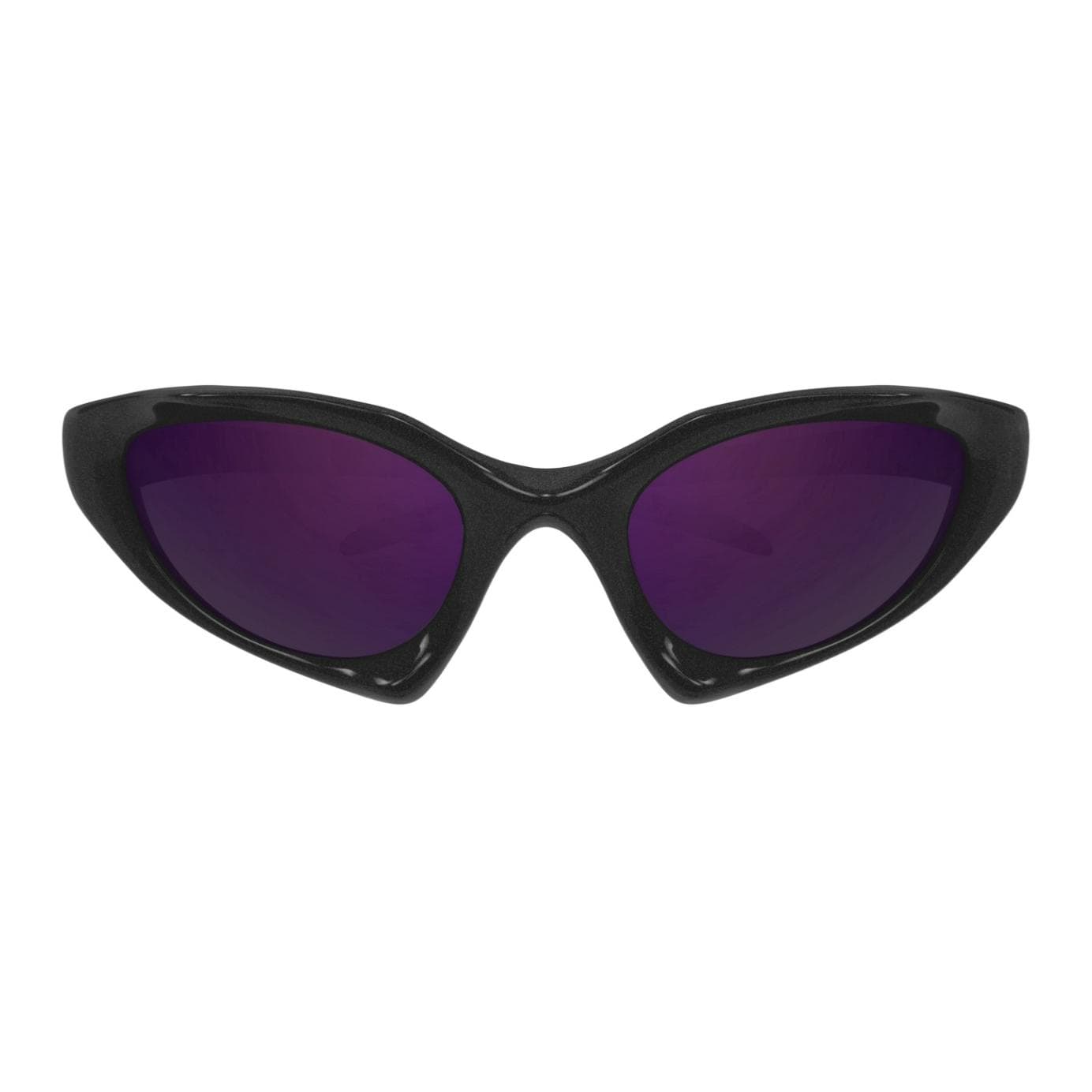 Balenciaga Plastic Irregular Shape Sunglasses Black