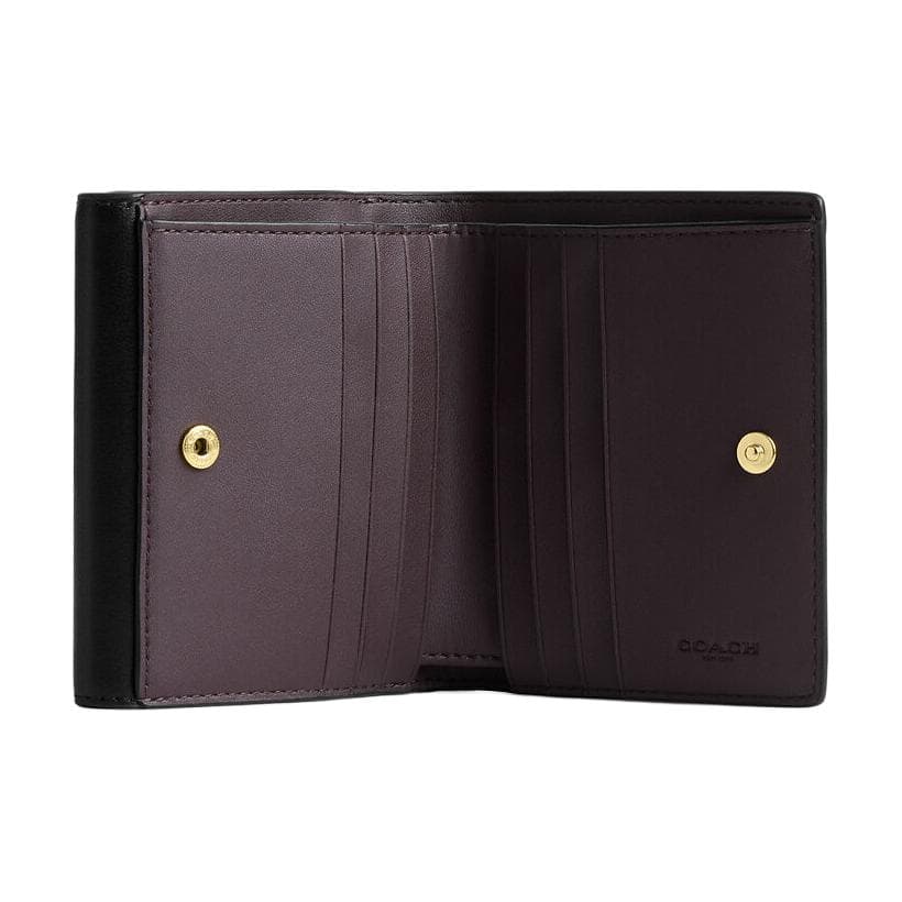 COACH Eliza Coated Canvas Wallet Walnut & Black