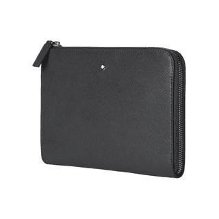 MONTBLANC Zip Closure Clutch Small Dark Gray