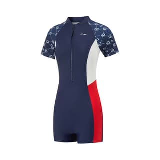 Li Ning Swim Collection One piece Swimsuit Dark Bowl Blue