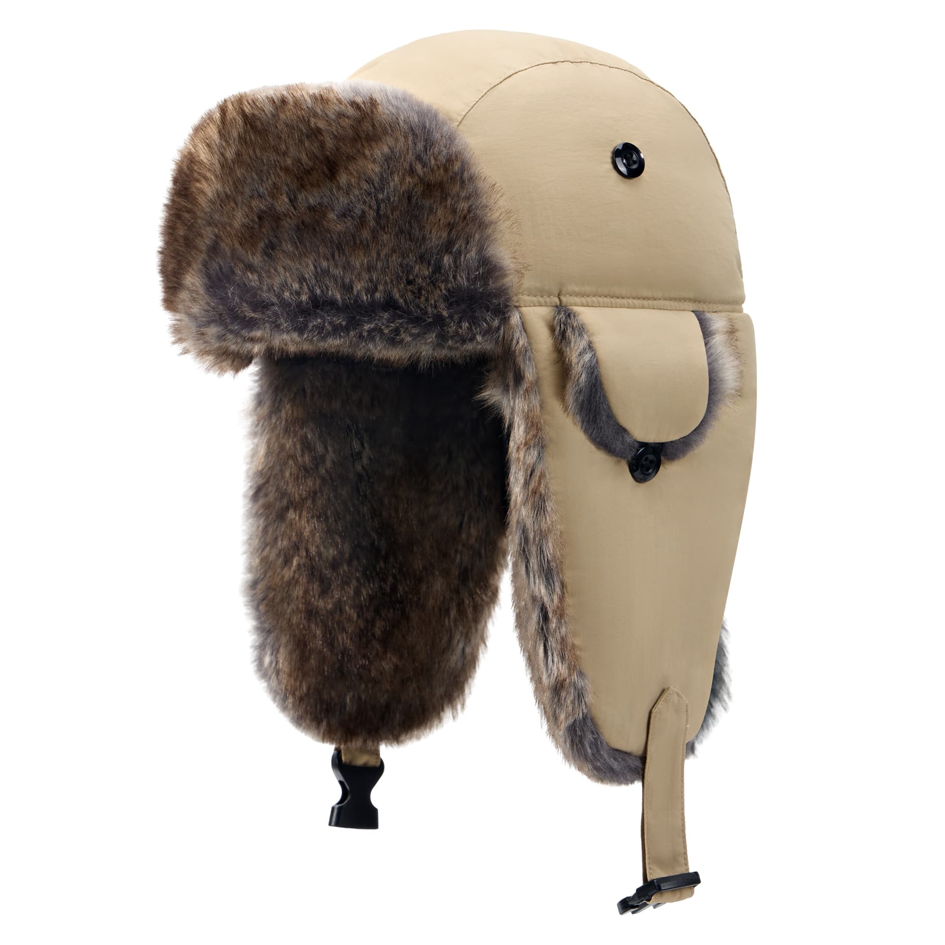 CAMEL Polyester Trapper Hats Khaki