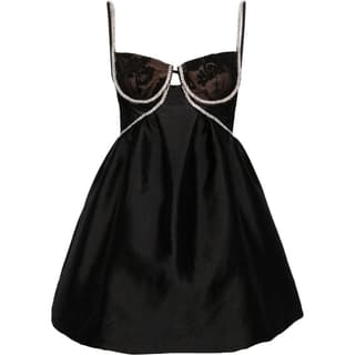Self portrait Diamante Taffeta Mini Dress