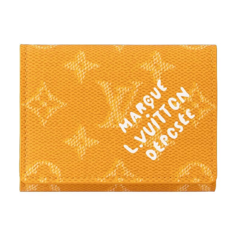 LOUIS VUITTON Envelope Business Card Holder Yellow Basic Set (Bag+Dust Bag)