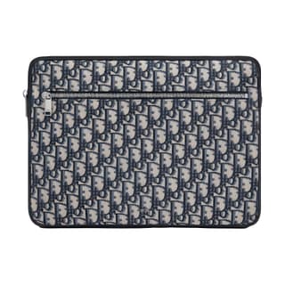 DIOR Canvas Bag Clutch Laptop Bag Black/White