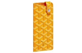 GOYARD Montmartre Canvas With Suede Calfskin Eyeglass Pouch Small Yellow