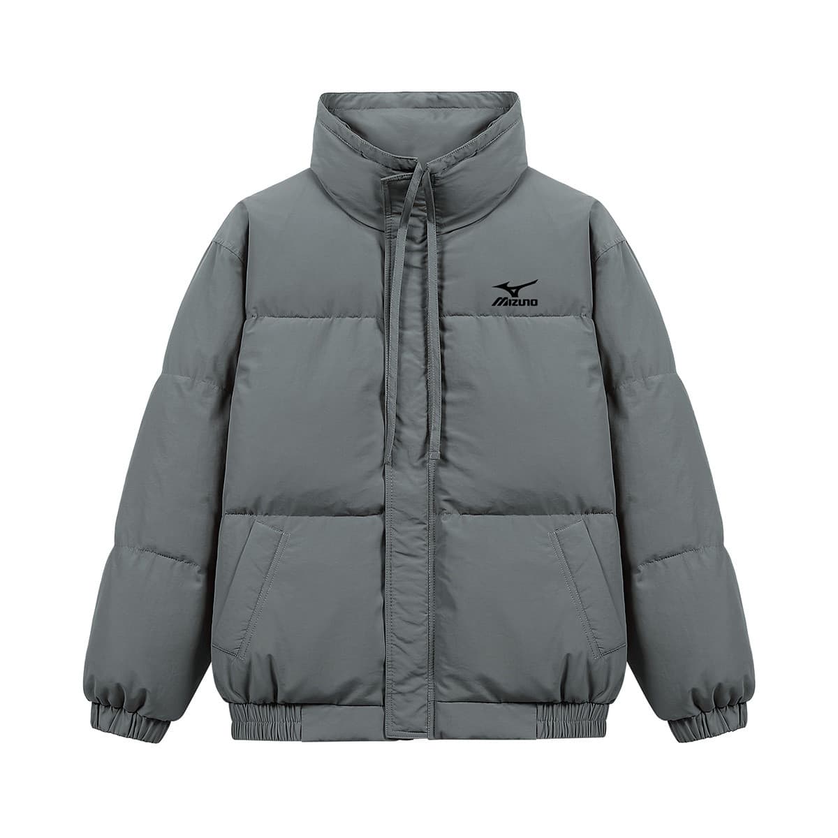 Mizuno Puffer Jacket Gray, Comes With Necklace