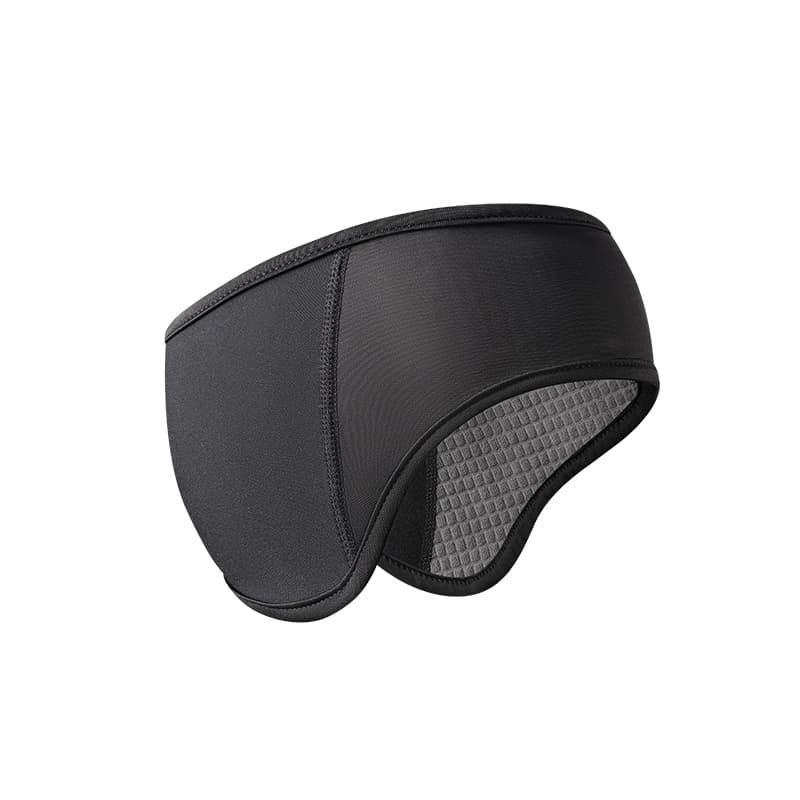 PEAK Thickened Fleece Lined, Thermal Insulation Polyester, Elastane Earmuffs Black