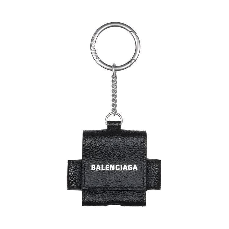 Balenciaga Grain Calfskin Earphone Case Black Basic Set (Bag+Dust Bag)