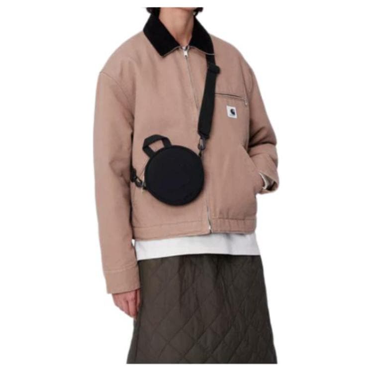 Carhartt WIP Nylon Small Round Bag, Crossbody Bag, Shoulder Bag Regular Black