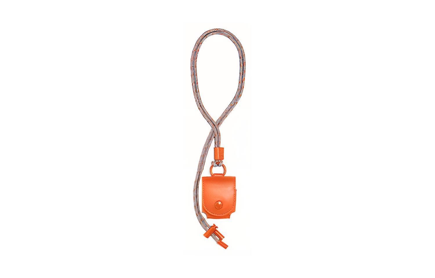 COACH Calfskin Earplug Case Earphone Case Orange