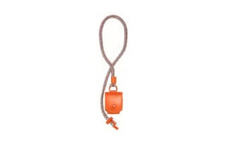 COACH Calfskin Earplug Case Earphone Case Orange