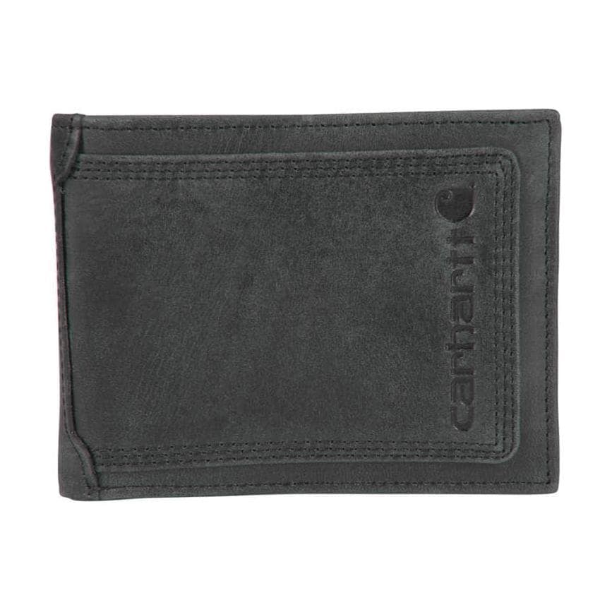 Carhartt Grain Cow Passport Holder Regular Black Gray Black Gray