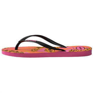 Havaianas Slim Summer Quick Dry Flip Flops Pink Orange Black