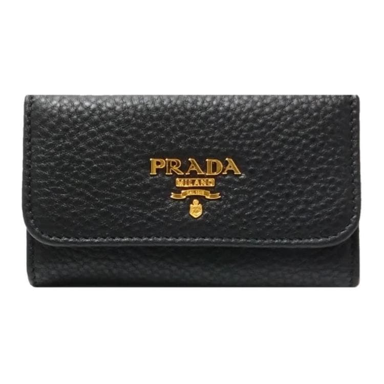 PRADA Saffiano Key Pouch Black Box(Basic Set+Box)